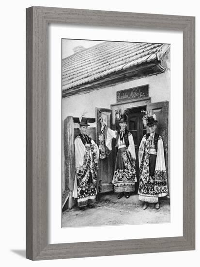Young Priests in Costume in Rural Hungary, 1926-AW Cutler-Framed Giclee Print