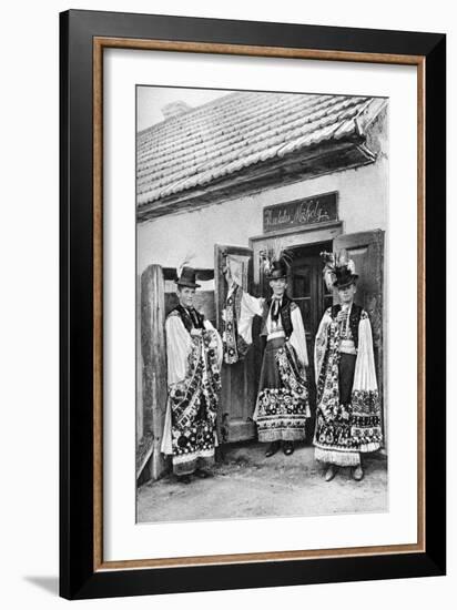 Young Priests in Costume in Rural Hungary, 1926-AW Cutler-Framed Giclee Print