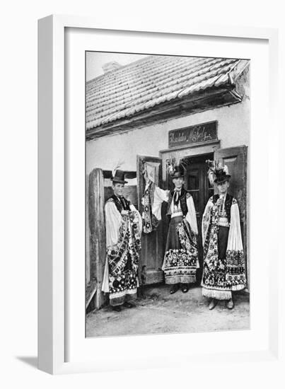 Young Priests in Costume in Rural Hungary, 1926-AW Cutler-Framed Giclee Print