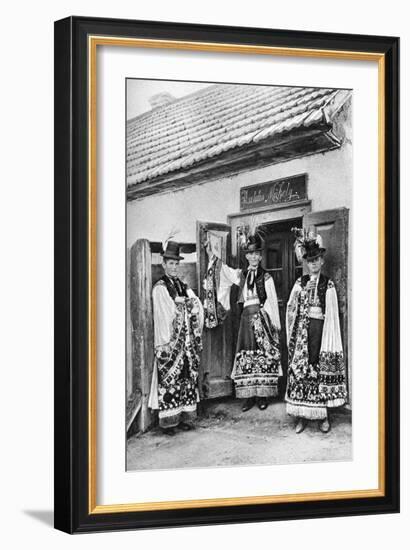 Young Priests in Costume in Rural Hungary, 1926-AW Cutler-Framed Giclee Print