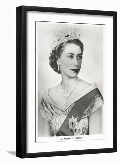 Young Queen Elizabeth II-null-Framed Premium Giclee Print