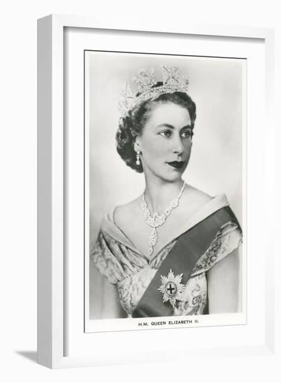 Young Queen Elizabeth II-null-Framed Premium Giclee Print