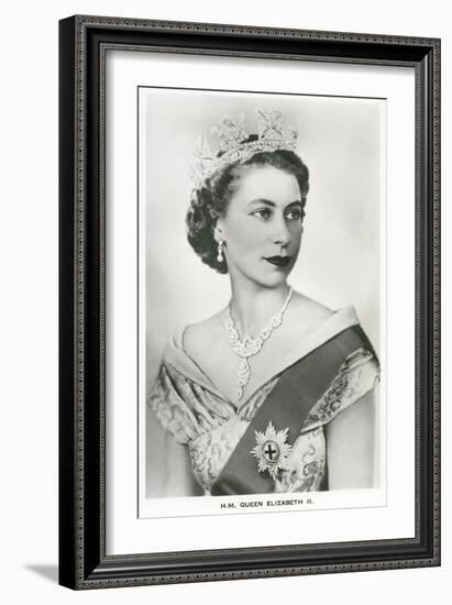 Young Queen Elizabeth II-null-Framed Premium Giclee Print