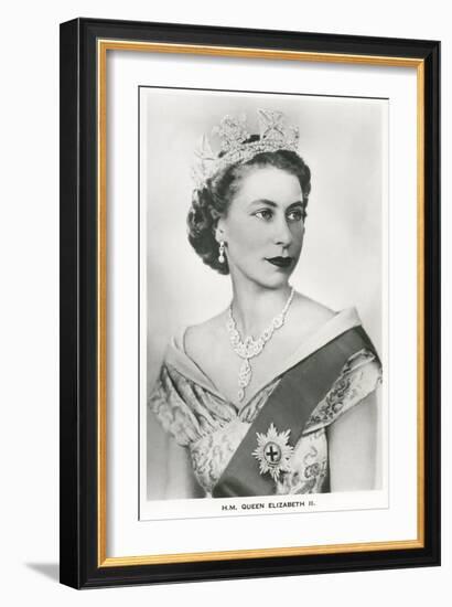 Young Queen Elizabeth II-null-Framed Premium Giclee Print