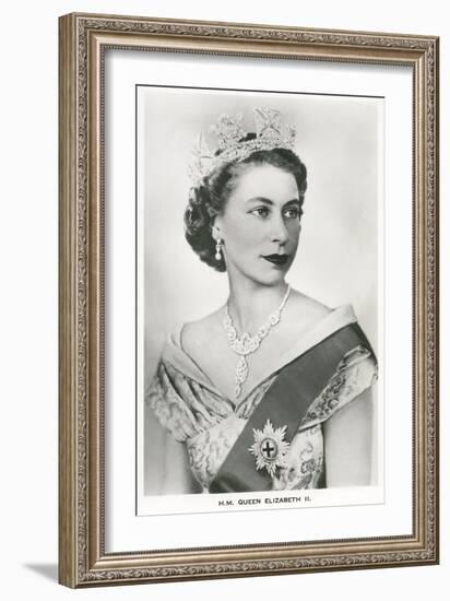 Young Queen Elizabeth II-null-Framed Art Print