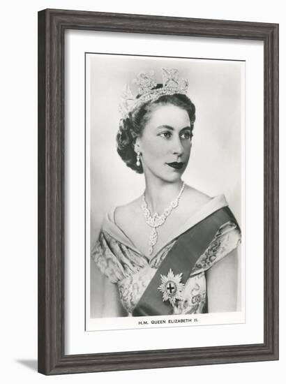 Young Queen Elizabeth II-null-Framed Art Print