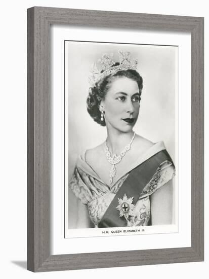 Young Queen Elizabeth II-null-Framed Art Print