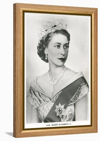 Young Queen Elizabeth II-null-Framed Stretched Canvas