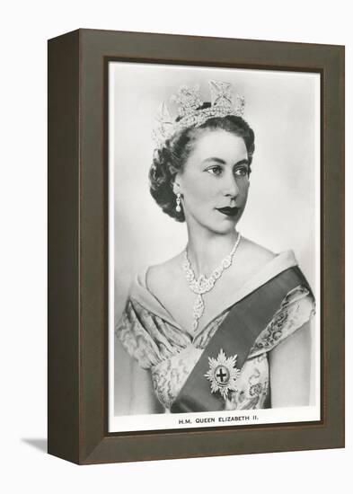 Young Queen Elizabeth II-null-Framed Stretched Canvas