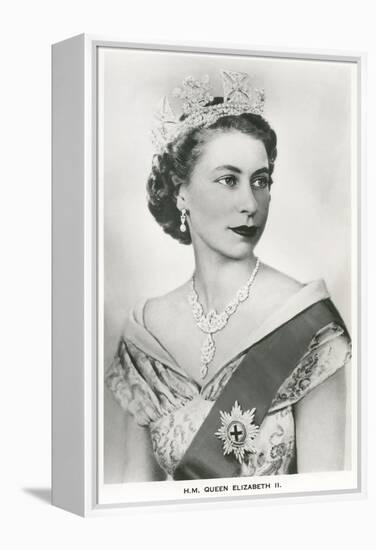 Young Queen Elizabeth II-null-Framed Stretched Canvas