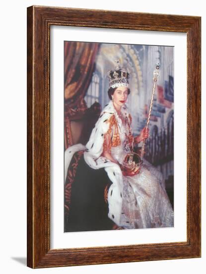 Young Queen Elizabeth II-null-Framed Art Print