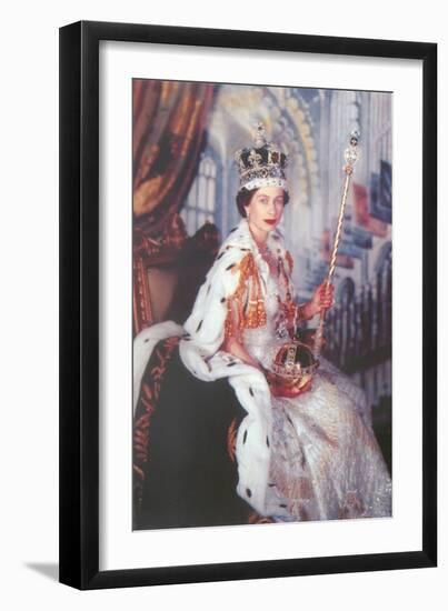 Young Queen Elizabeth II-null-Framed Art Print