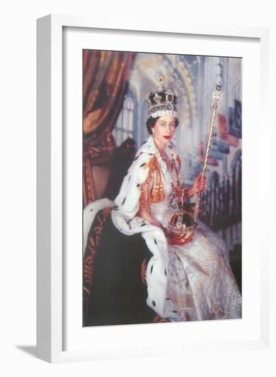 Young Queen Elizabeth II-null-Framed Art Print