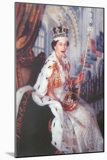 Young Queen Elizabeth II-null-Mounted Art Print