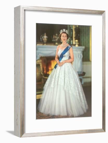 Young Queen Elizabeth II-null-Framed Art Print