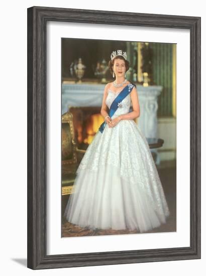 Young Queen Elizabeth II-null-Framed Art Print