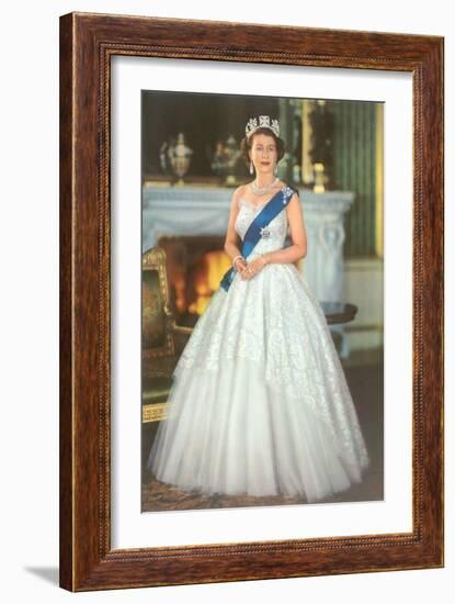 Young Queen Elizabeth II-null-Framed Art Print