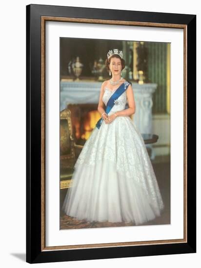 Young Queen Elizabeth II-null-Framed Art Print