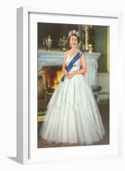 Young Queen Elizabeth II-null-Framed Art Print