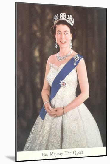 Young Queen Elizabeth-null-Mounted Art Print