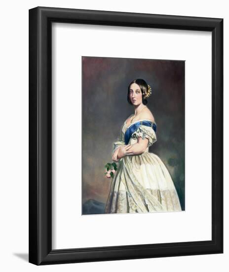 Young Queen Victoria W/Rose In Hand-Bettmann-Framed Premium Giclee Print