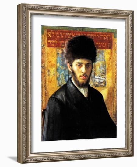 Young Rabbi from Nadorna-Isidor Kaufmann-Framed Art Print