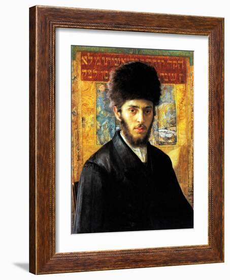 Young Rabbi from Nadorna-Isidor Kaufmann-Framed Art Print