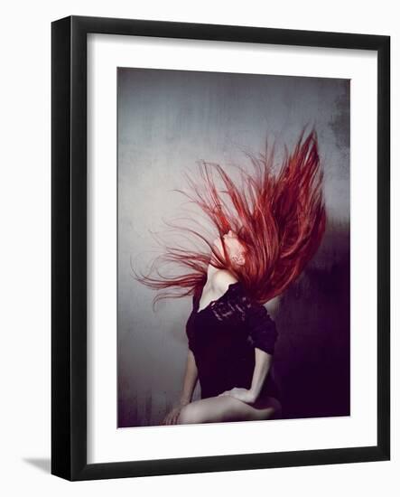 Young Redhead Throwing Head Back-Vania Stoyanova-Framed Photographic Print