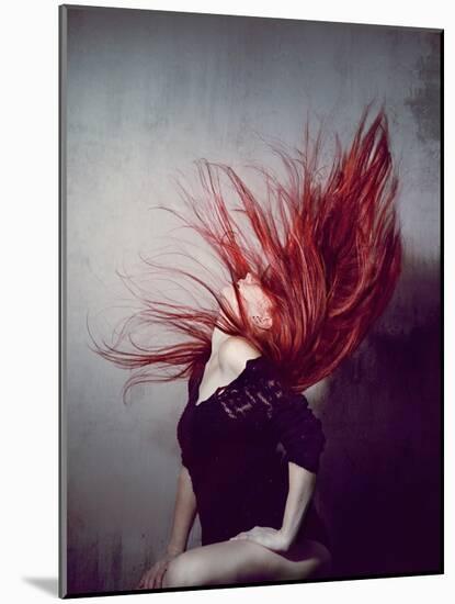 Young Redhead Throwing Head Back-Vania Stoyanova-Mounted Photographic Print