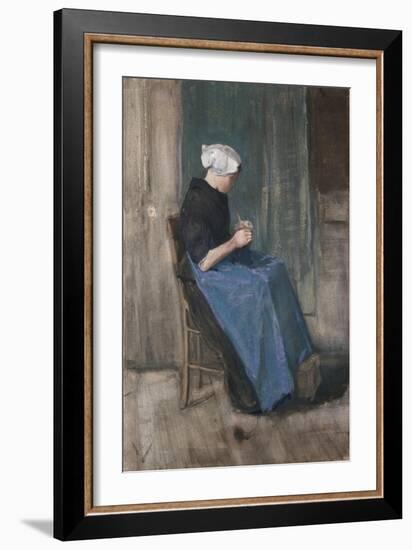 Young Scheveningen Woman, Knitting, 1881-David Gilmour Blythe-Framed Giclee Print