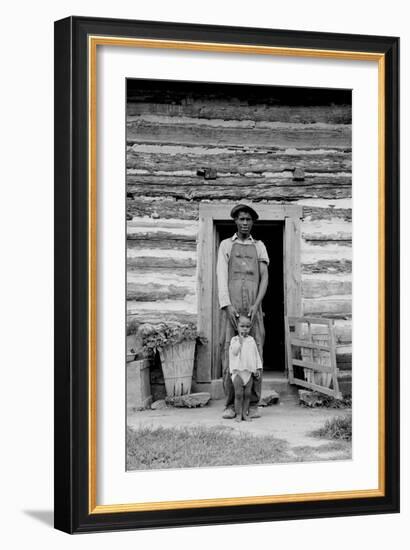 Young Sharecropper and His First Child-Dorothea Lange-Framed Art Print