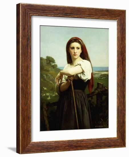 Young Shepherdess-William Adolphe Bouguereau-Framed Giclee Print