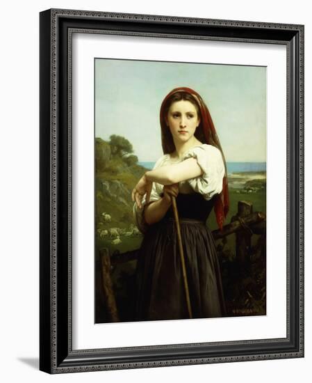 Young Shepherdess-William Adolphe Bouguereau-Framed Giclee Print