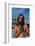 Young Shirtless Man with Long Flowing Hair-Mario de Biasi-Framed Photographic Print