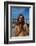 Young Shirtless Man with Long Flowing Hair-Mario de Biasi-Framed Photographic Print