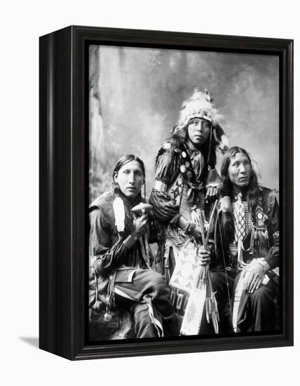 Young Sioux Men, 1899-null-Framed Premier Image Canvas