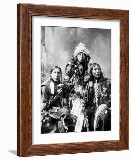 Young Sioux Men, 1899-null-Framed Photographic Print