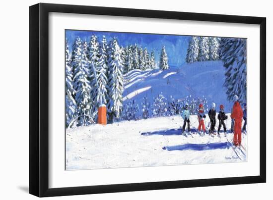 Young Skiers, Morzine, France, 2015-Andrew Macara-Framed Giclee Print