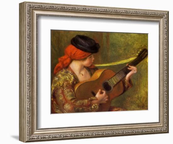 Young Spanish Woman with a Guitar, 1898-Pierre-Auguste Renoir-Framed Giclee Print