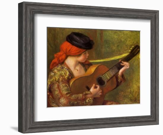 Young Spanish Woman with a Guitar, 1898-Pierre-Auguste Renoir-Framed Giclee Print