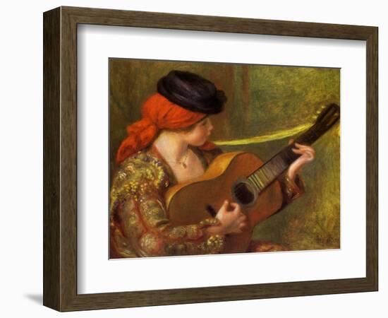 Young Spanish Woman with a Guitar, 1898-Pierre-Auguste Renoir-Framed Giclee Print