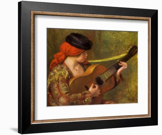 Young Spanish Woman with a Guitar, 1898-Pierre-Auguste Renoir-Framed Giclee Print