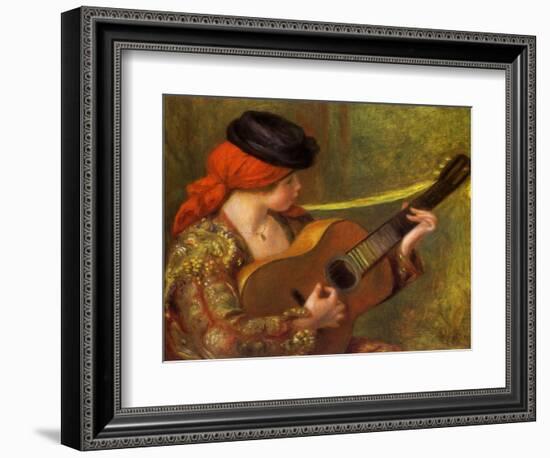 Young Spanish Woman with a Guitar, 1898-Pierre-Auguste Renoir-Framed Giclee Print