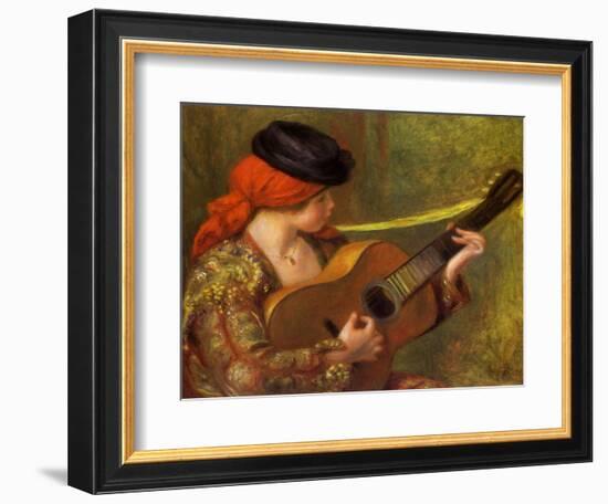 Young Spanish Woman with a Guitar, 1898-Pierre-Auguste Renoir-Framed Giclee Print