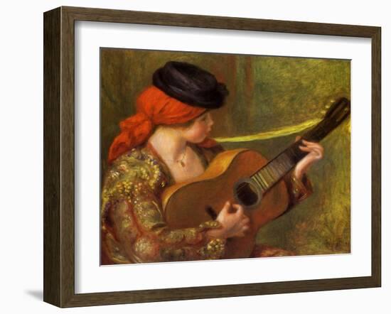 Young Spanish Woman with a Guitar, 1898-Pierre-Auguste Renoir-Framed Giclee Print