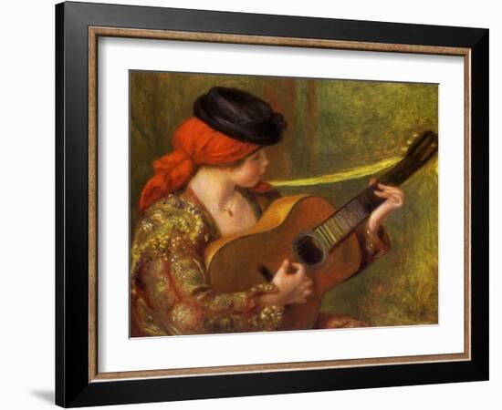 Young Spanish Woman with a Guitar, 1898-Pierre-Auguste Renoir-Framed Giclee Print