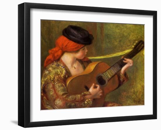 Young Spanish Woman with a Guitar, 1898-Pierre-Auguste Renoir-Framed Giclee Print