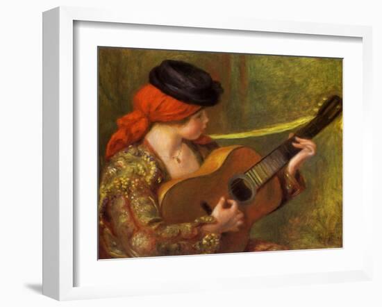 Young Spanish Woman with a Guitar, 1898-Pierre-Auguste Renoir-Framed Giclee Print