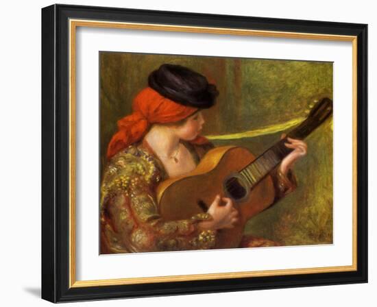 Young Spanish Woman with a Guitar, 1898-Pierre-Auguste Renoir-Framed Giclee Print