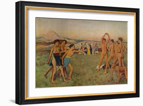 'Young Spartans Exercising', c1860, (1932)-Edgar Degas-Framed Giclee Print